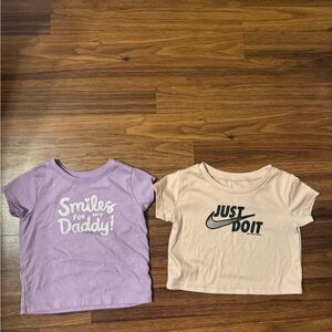 Nike Purple and Cream Short Sleeve Tees